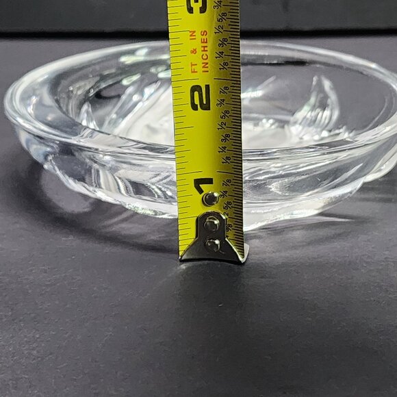 Vintage Mikasa Parisian Iris Round Candy Dish Bowl Clear Glass Frosted - Picture 4 of 5